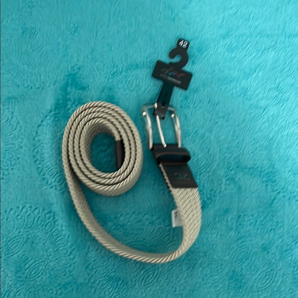 Greg Norman Collection Light Tan Woven Belt